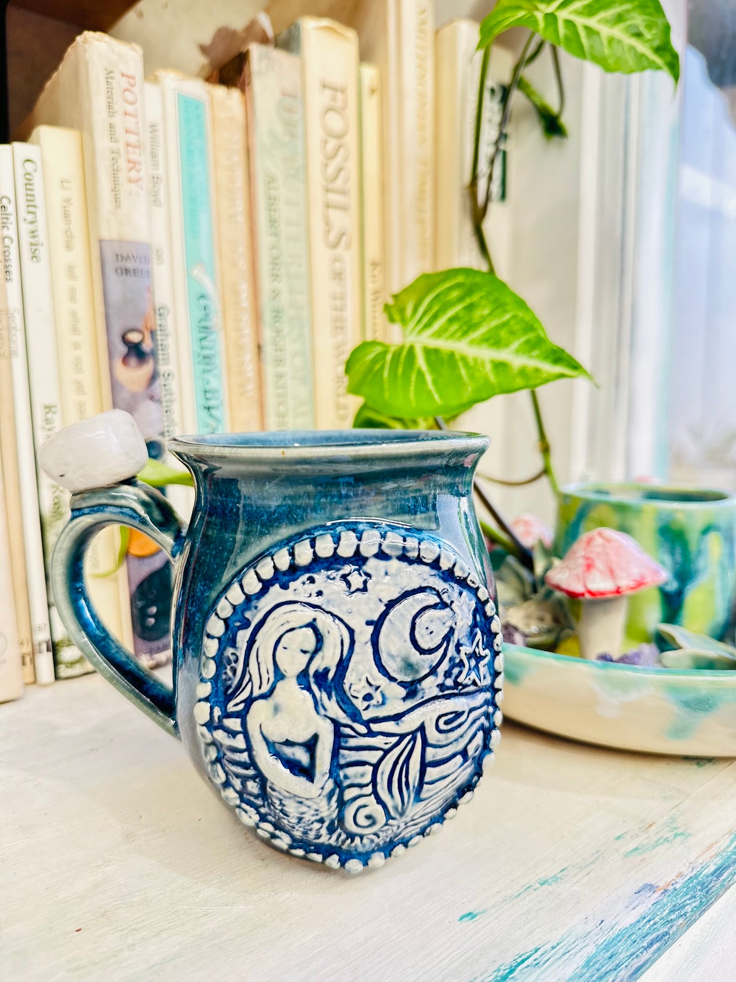 Mermaid Moonstone Crystal Mug