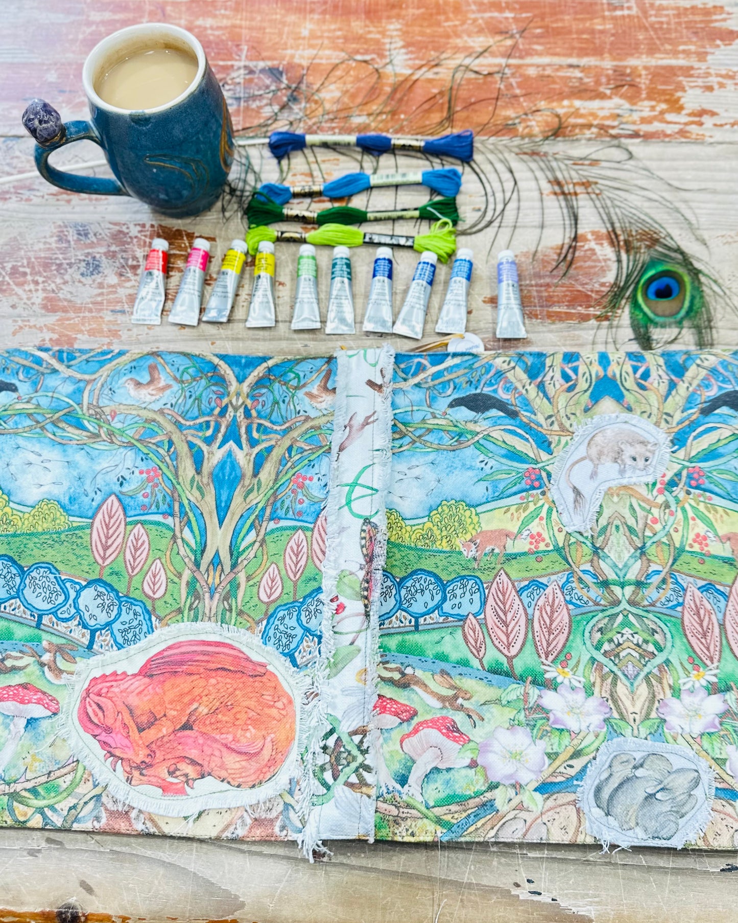 Whispers From The Woods Fabric A4 Dust Jacket