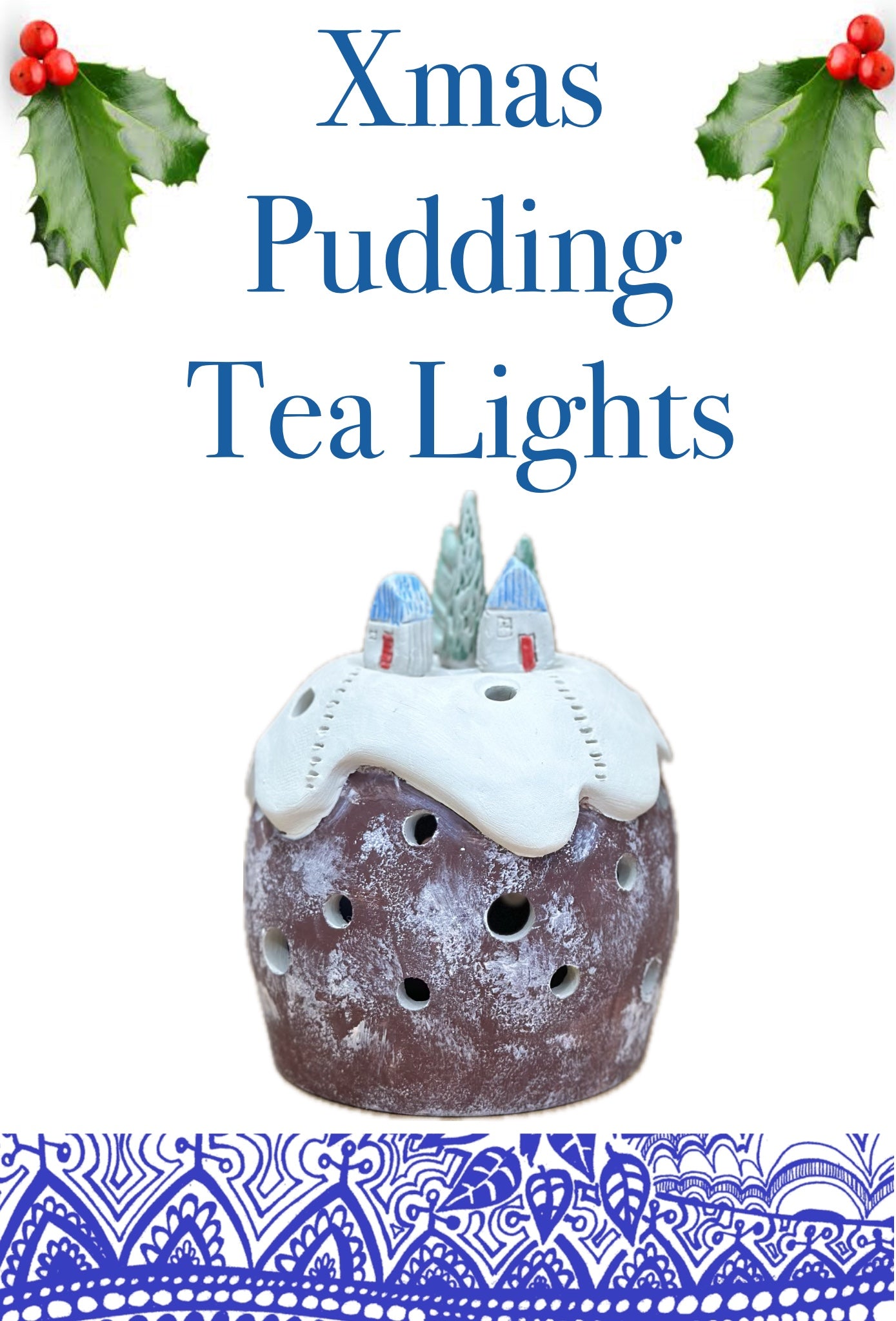 Christmas Pottery Workshop! Create your own Xmas Pudding tea light. Saturday 15th November 1-3pm