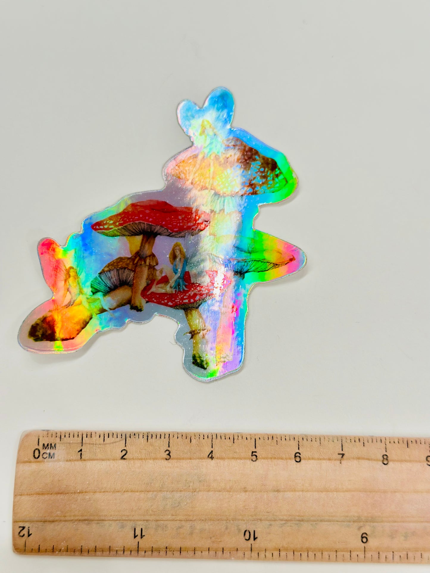Mushroom holographic sticker- Whispers From The Woods