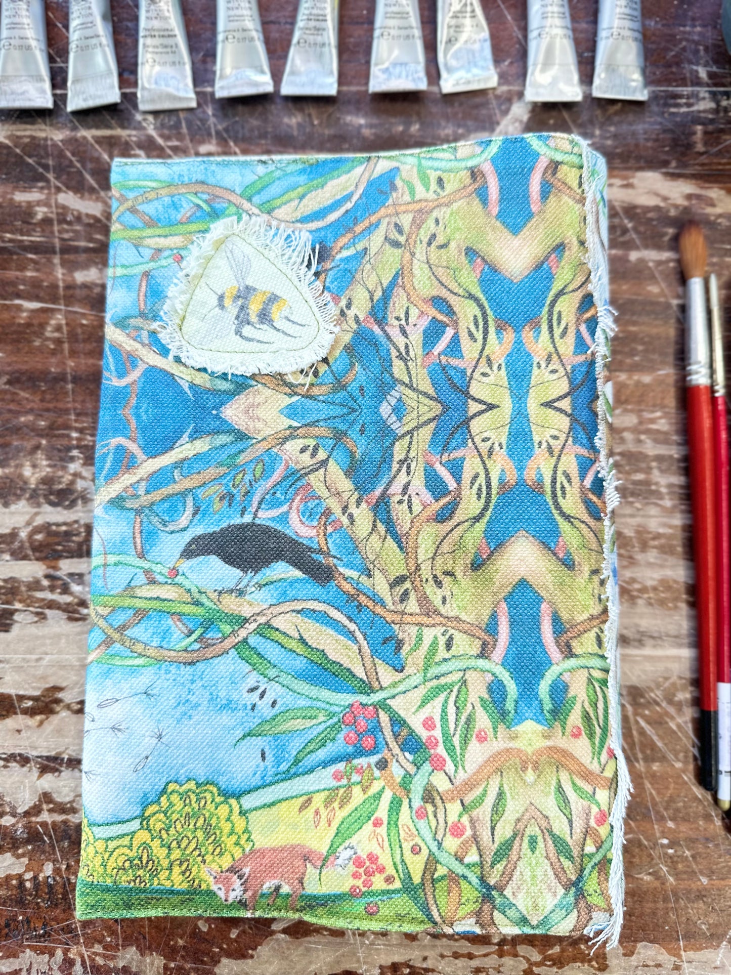 Whispers From The Woods with Butterfly Fabric A5 Dust Jacket