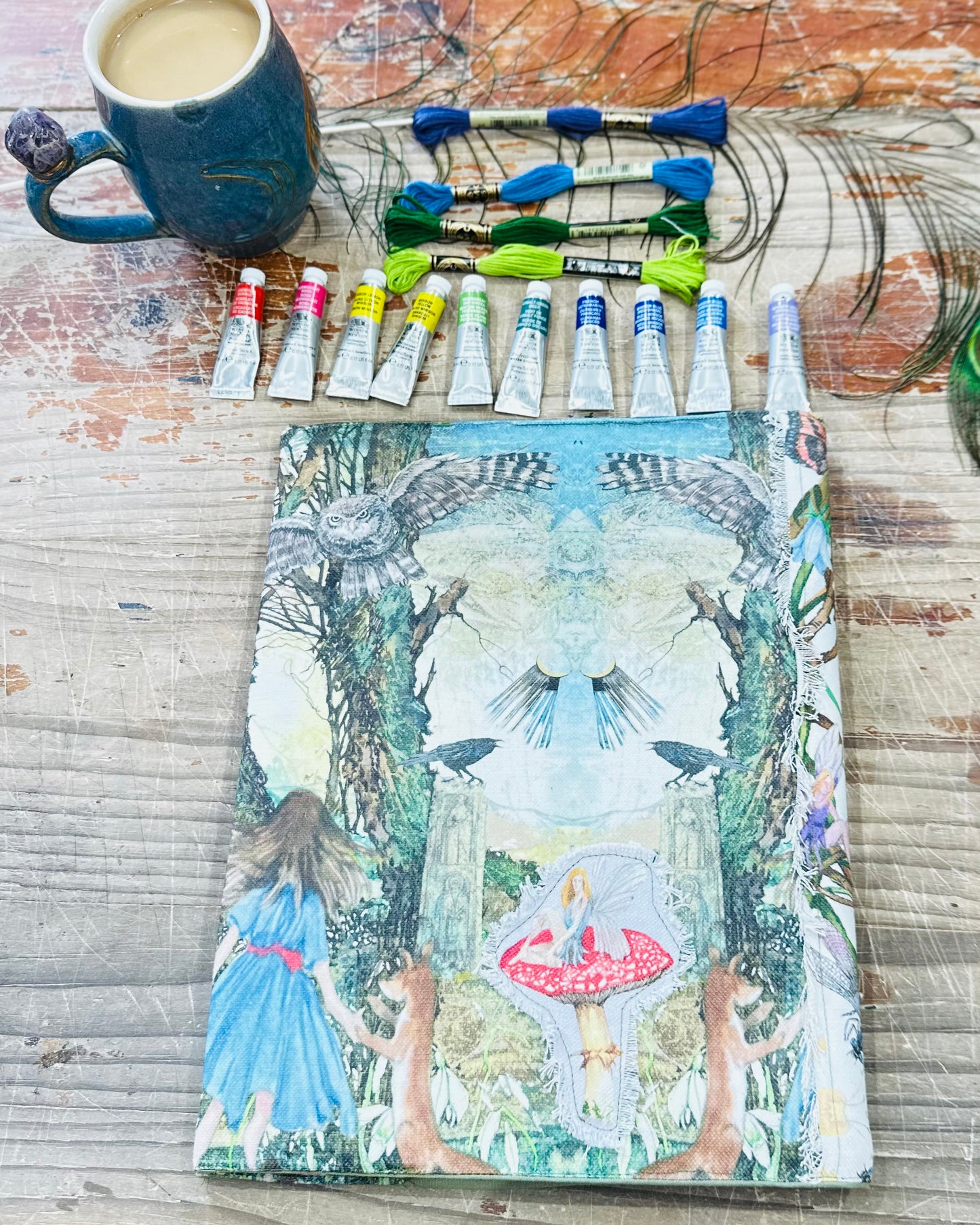 Enchanted Lands with Butterfly Fabric A4 Dust Jacket