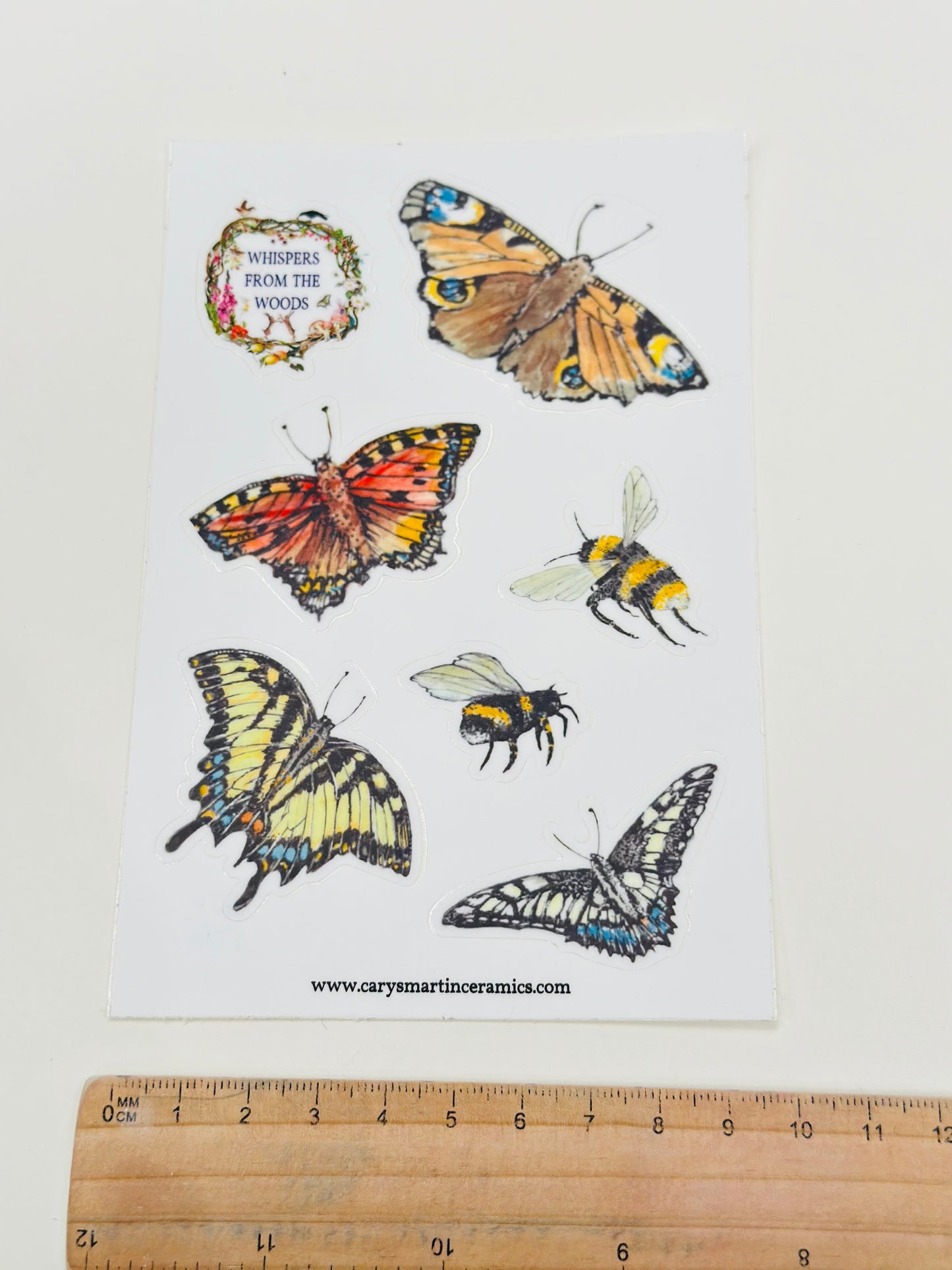 Butterfly A5 sticker sheet- Whispers From The Woods