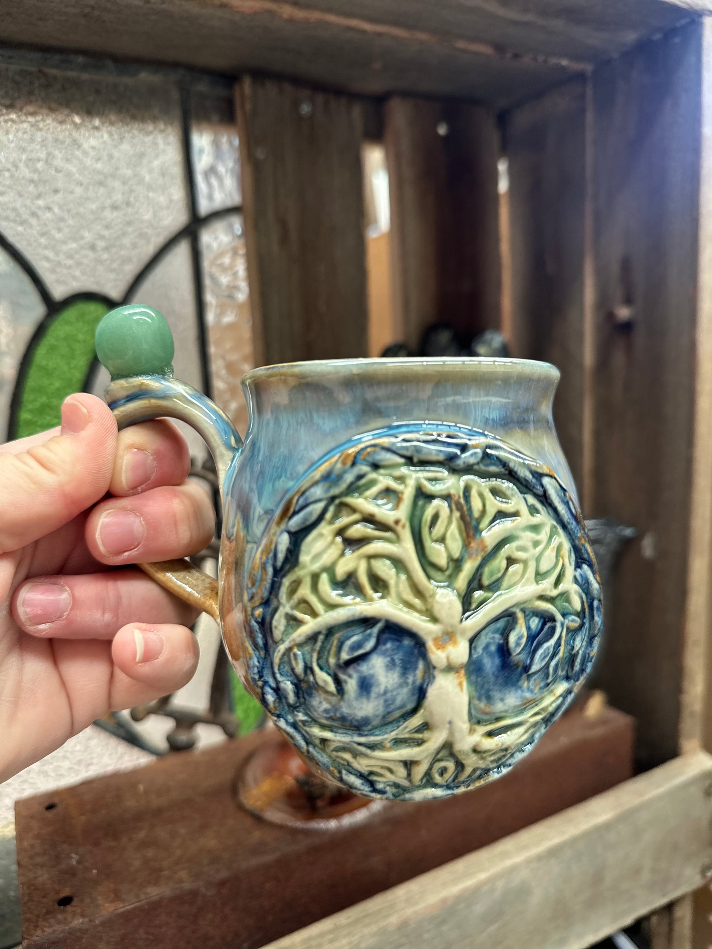 Tree Of Life Aventurine Crystal Mug