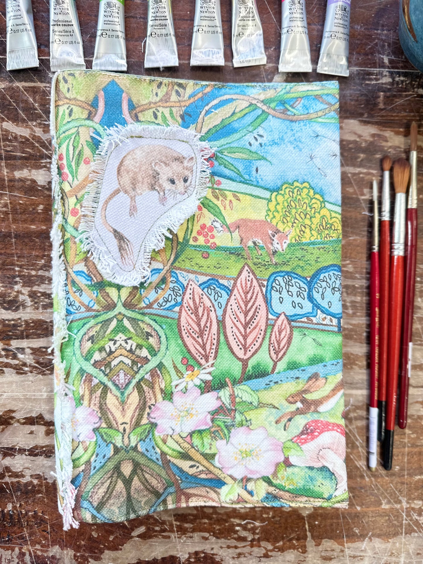 Whispers From The Woods with Dormouse Fabric A5 Dust Jacket