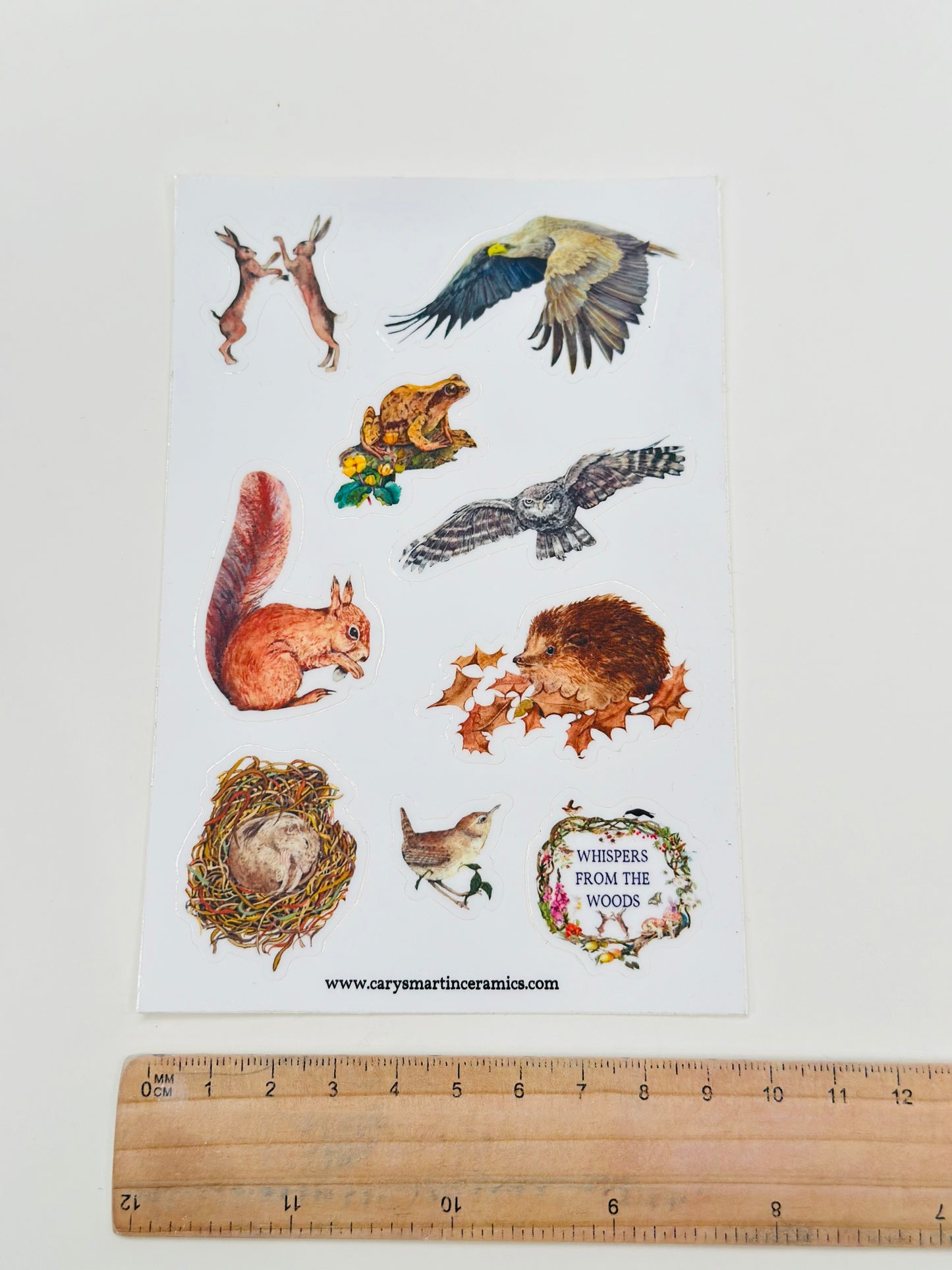Woodland Animal A5 sticker sheet- Whispers From The Woods