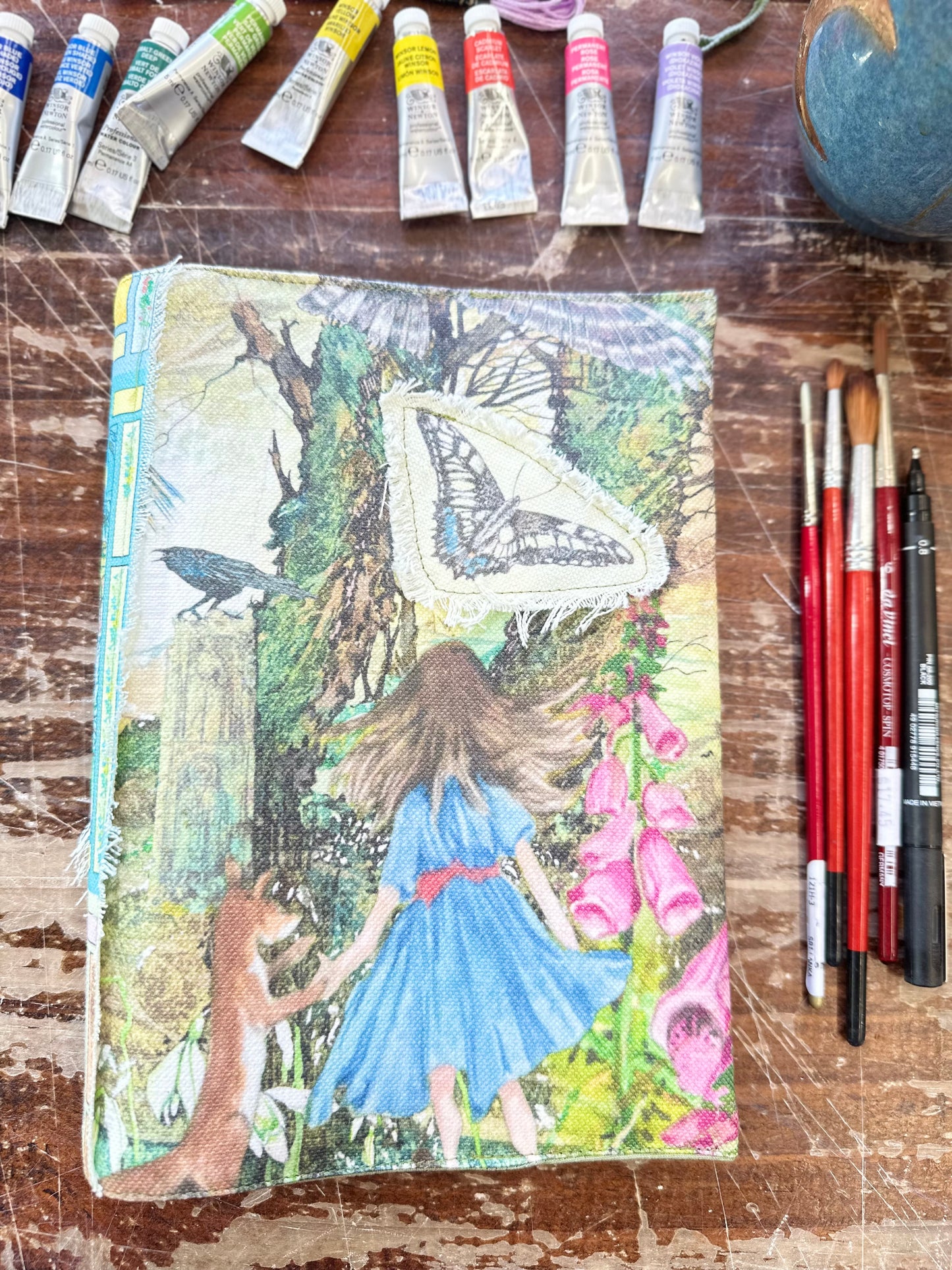 Enchanted Land with Butterfly Fabric A5 Dust Jacket