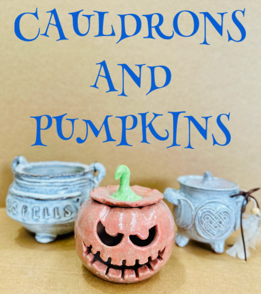 Sat 27th Sept 1-3pm - Sacred Vessels for Samhain: Cauldrons & Jack-O-Lanterns Pottery Workshop