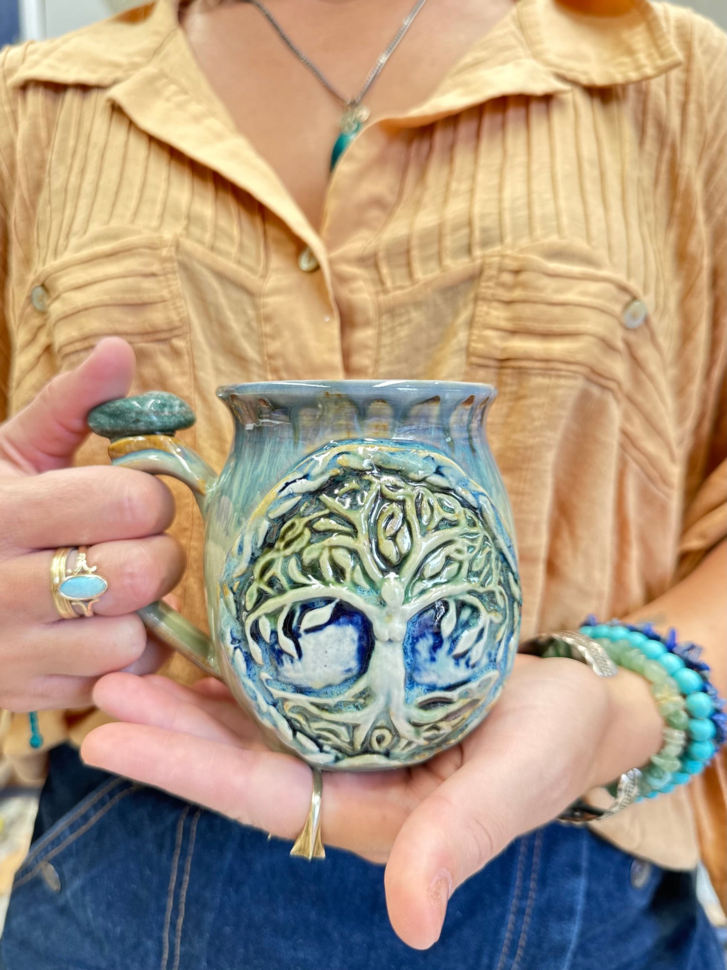 Tree Of Life Aventurine Crystal Mug