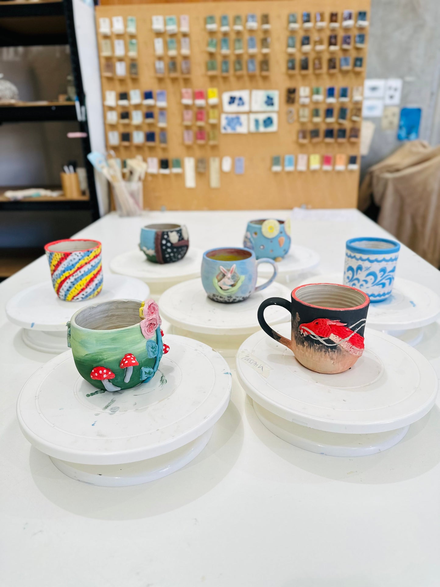 Sunday 2nd Nov 10am - 12noon - Marvellous Mugs and Crystal Cups - Creating in clay and surface decoration workshop