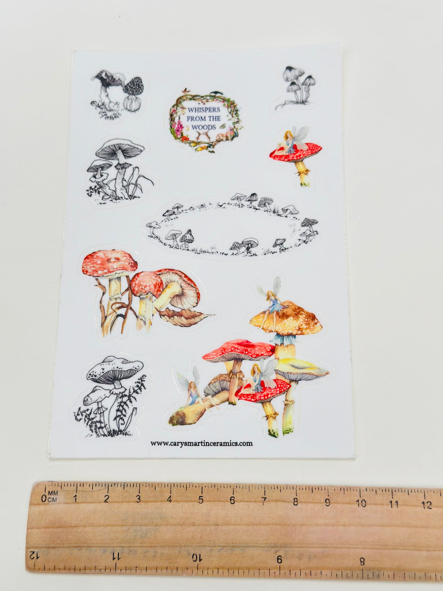 Mushroom A5 sticker sheet- Whispers From The Woods