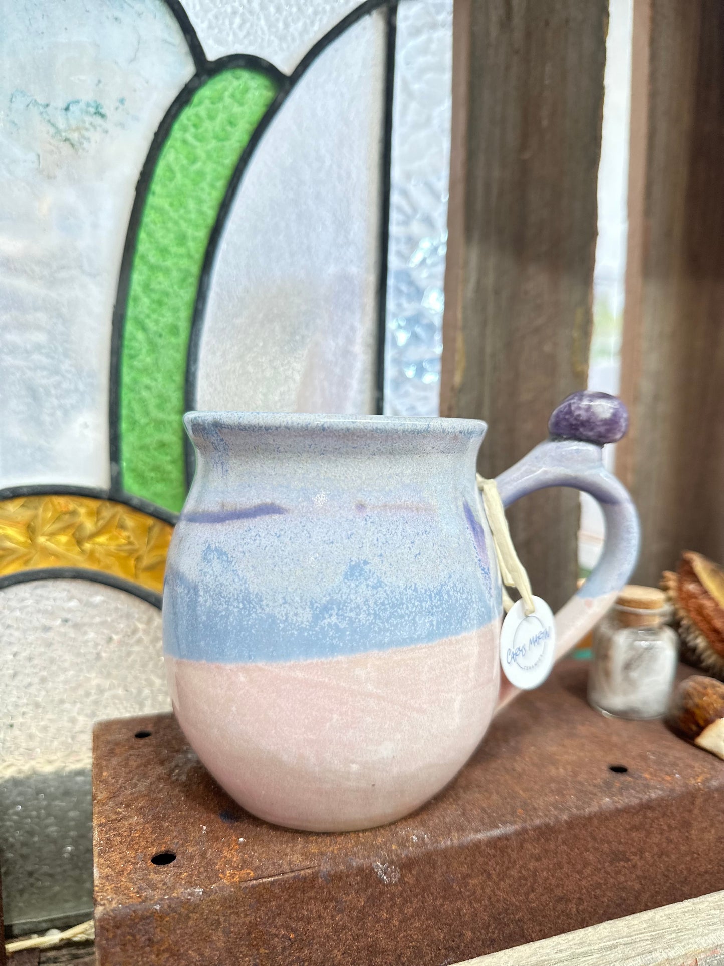 Fairy Door Lepiodite Crystal Mug