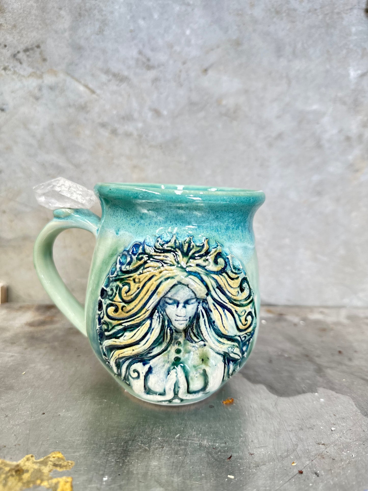 Ocean Goddess Quartz Crystal Mug