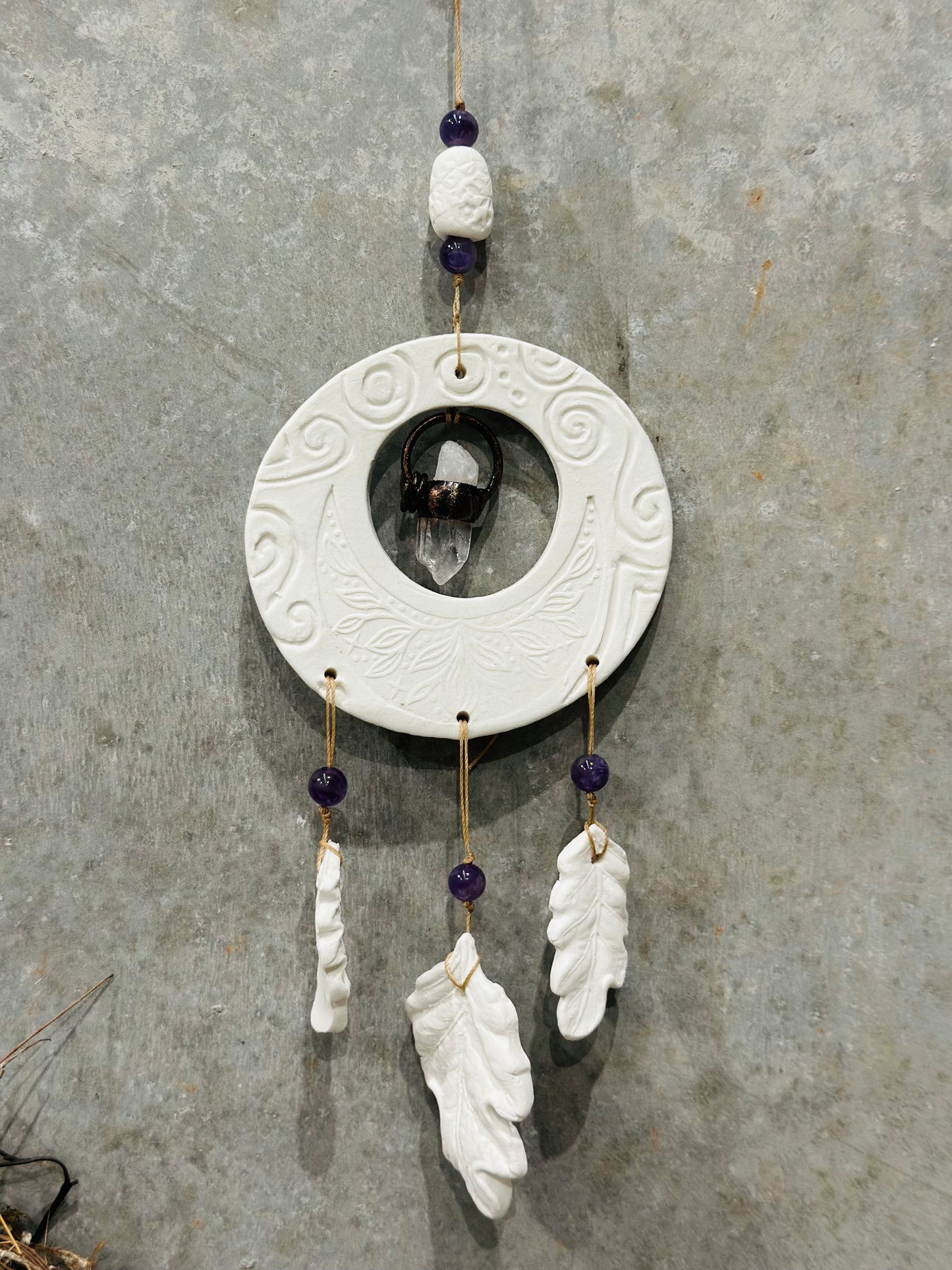 Folklore Wall Hanging - Moon Phase Porcelain Talisman Wall Hanging