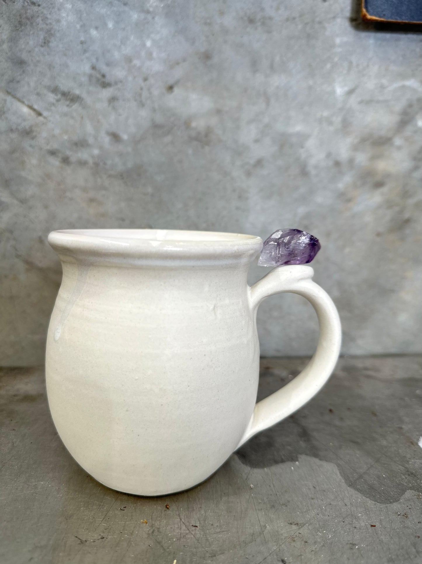 Angel Wing Amethyst Crystal Mug