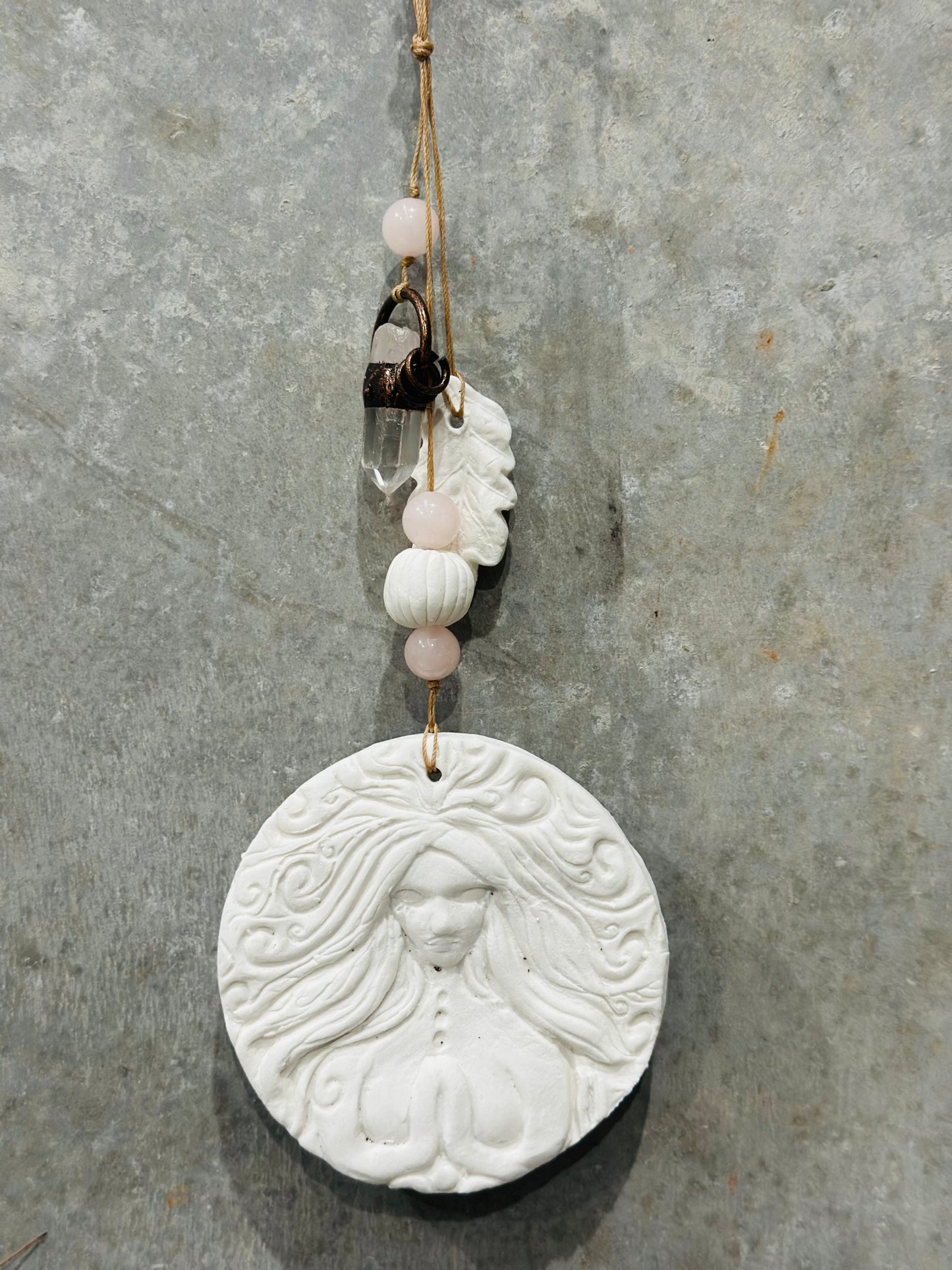 Folklore Wall Hanging - Goddess Porcelain Talisman Wall Hanging