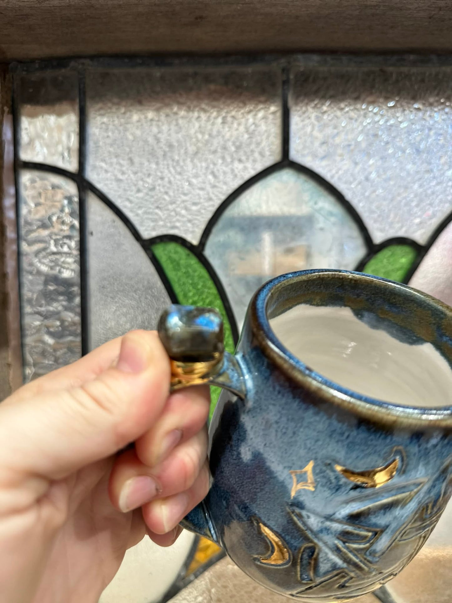 Pentagram Mug - Labradorite Crystal