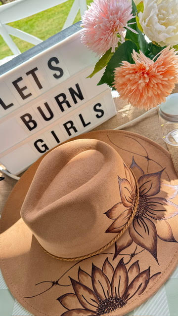 Sun 21st Sept 9 - 11:30am Burnt Brims Hat Burning Workshop