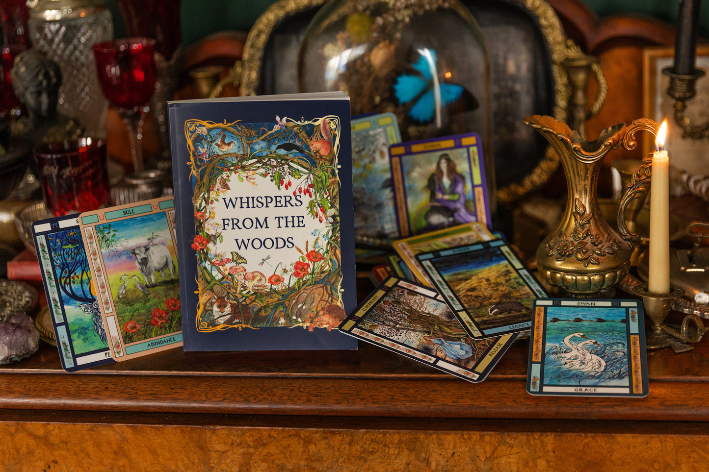 Whispers From The Woods oracle deck and hard back companion guide book