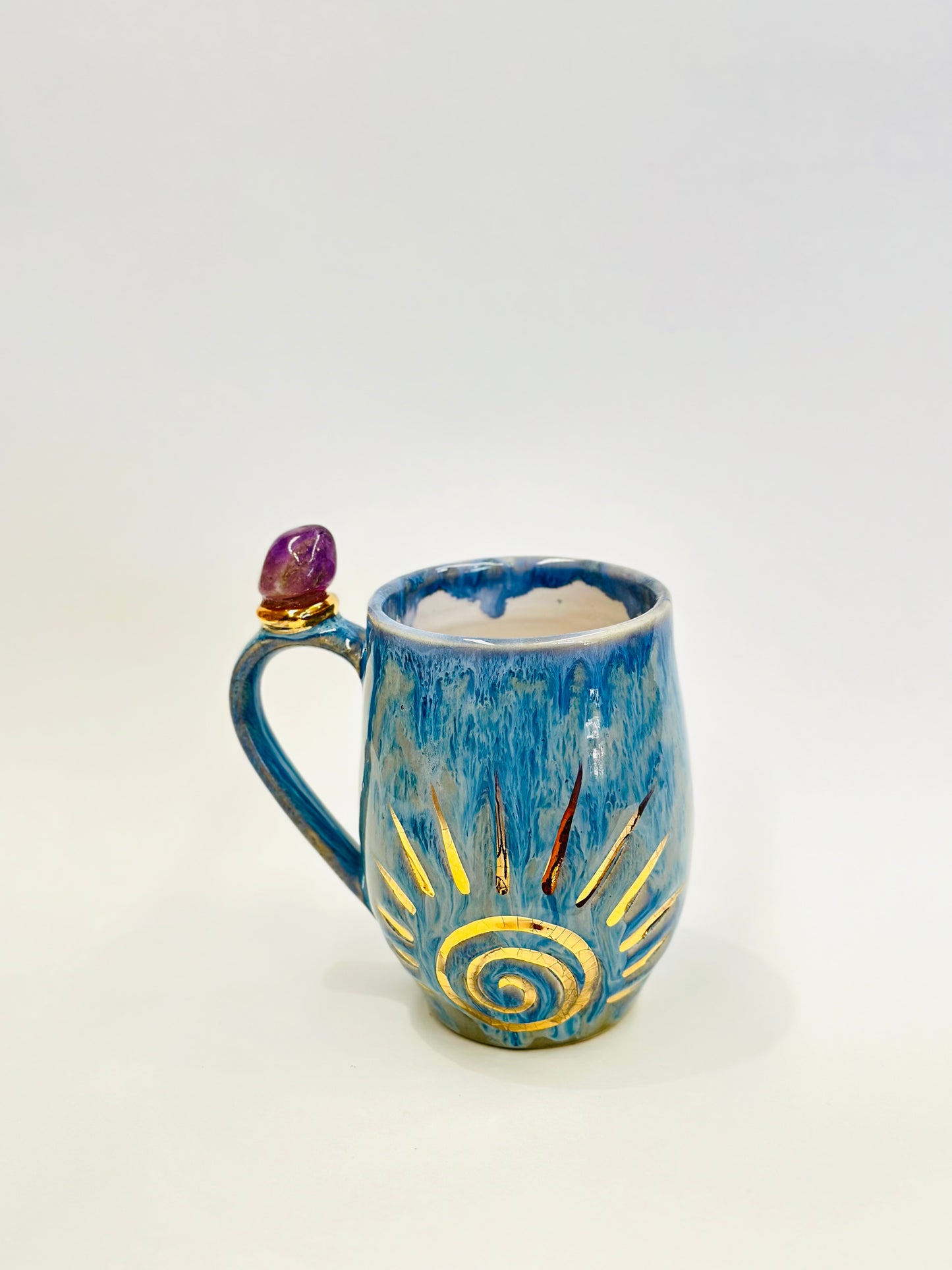 Amethyst Sun and Moon Crystal Mug