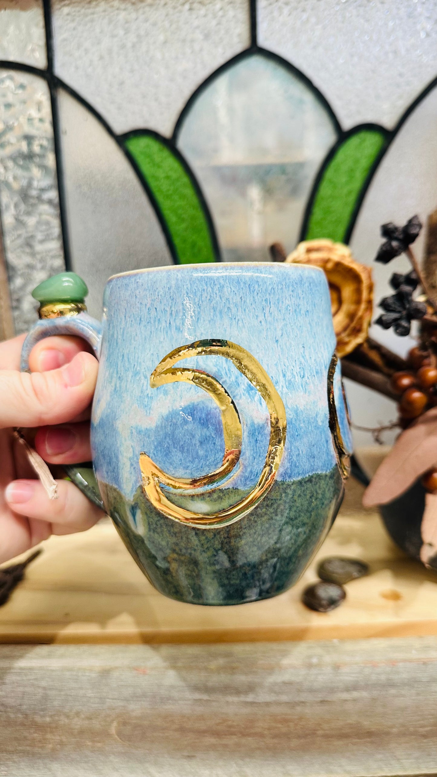 Aventurine Triple Goddess Crystal Mug