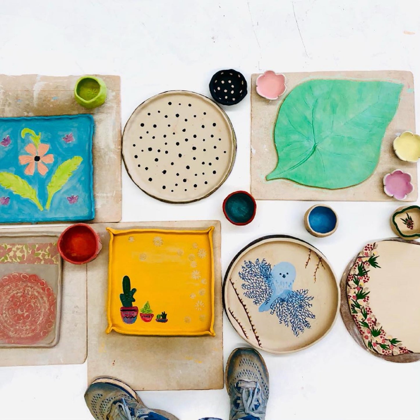 Create you own hand built Pottery Platter and Dip Bowl -  Sunday 3rd March 10am -12
