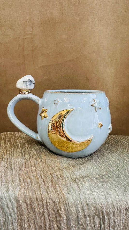 Moon Magic Crystal Mugs with Moonstone
