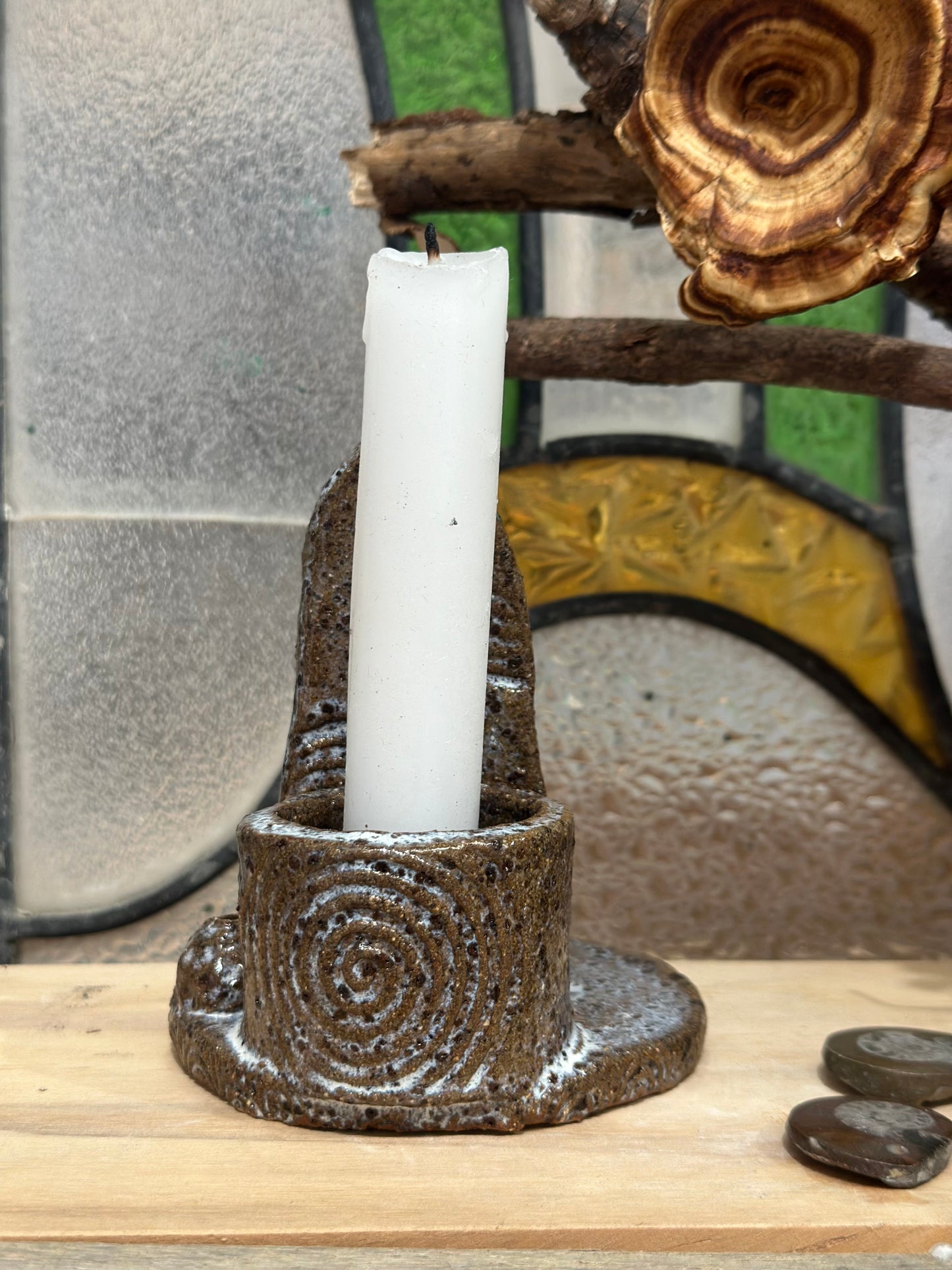 Standing Stone Candle & Smudge Holder