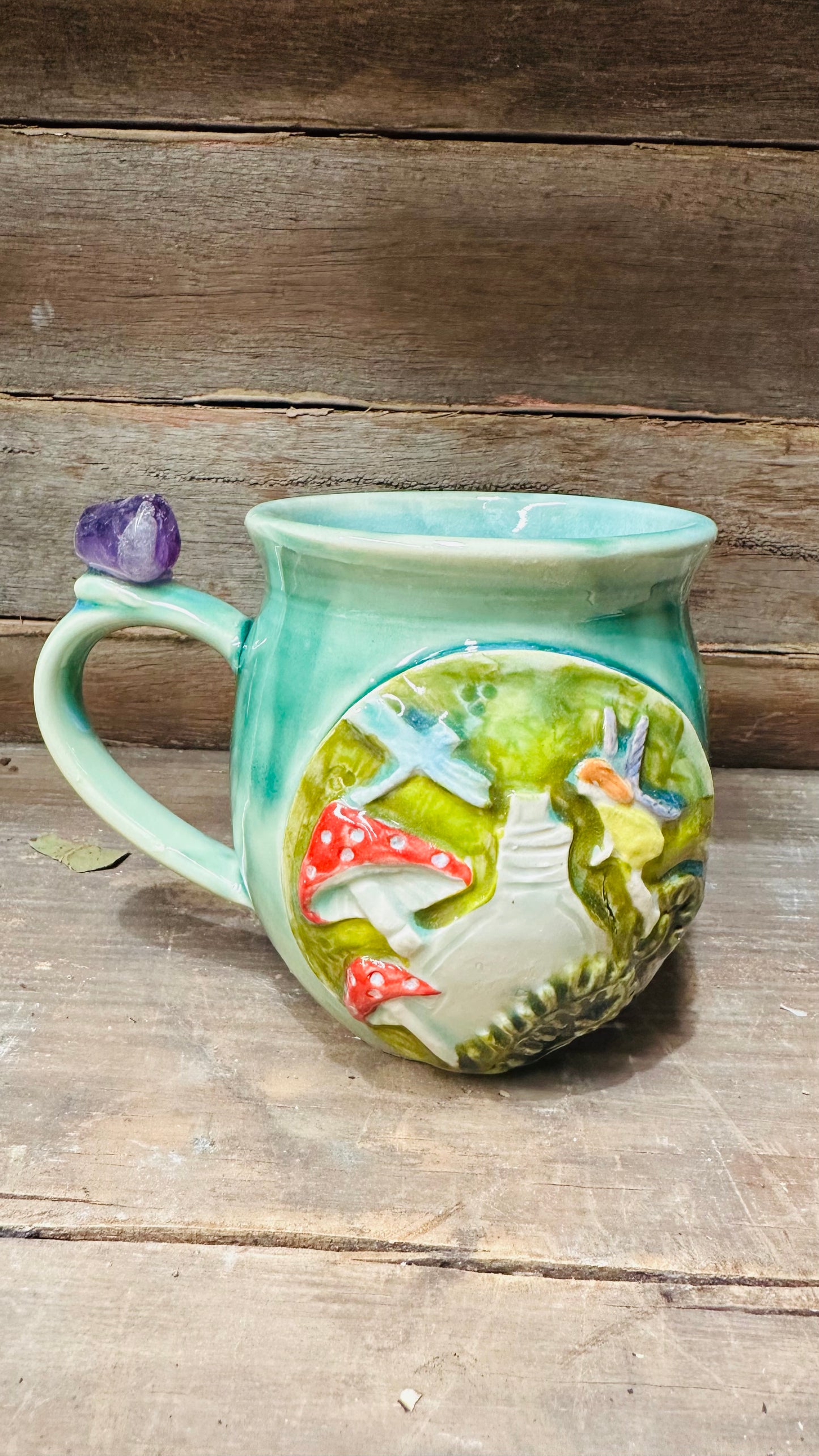 Toadstool Magic Amethyst Crystal Mug