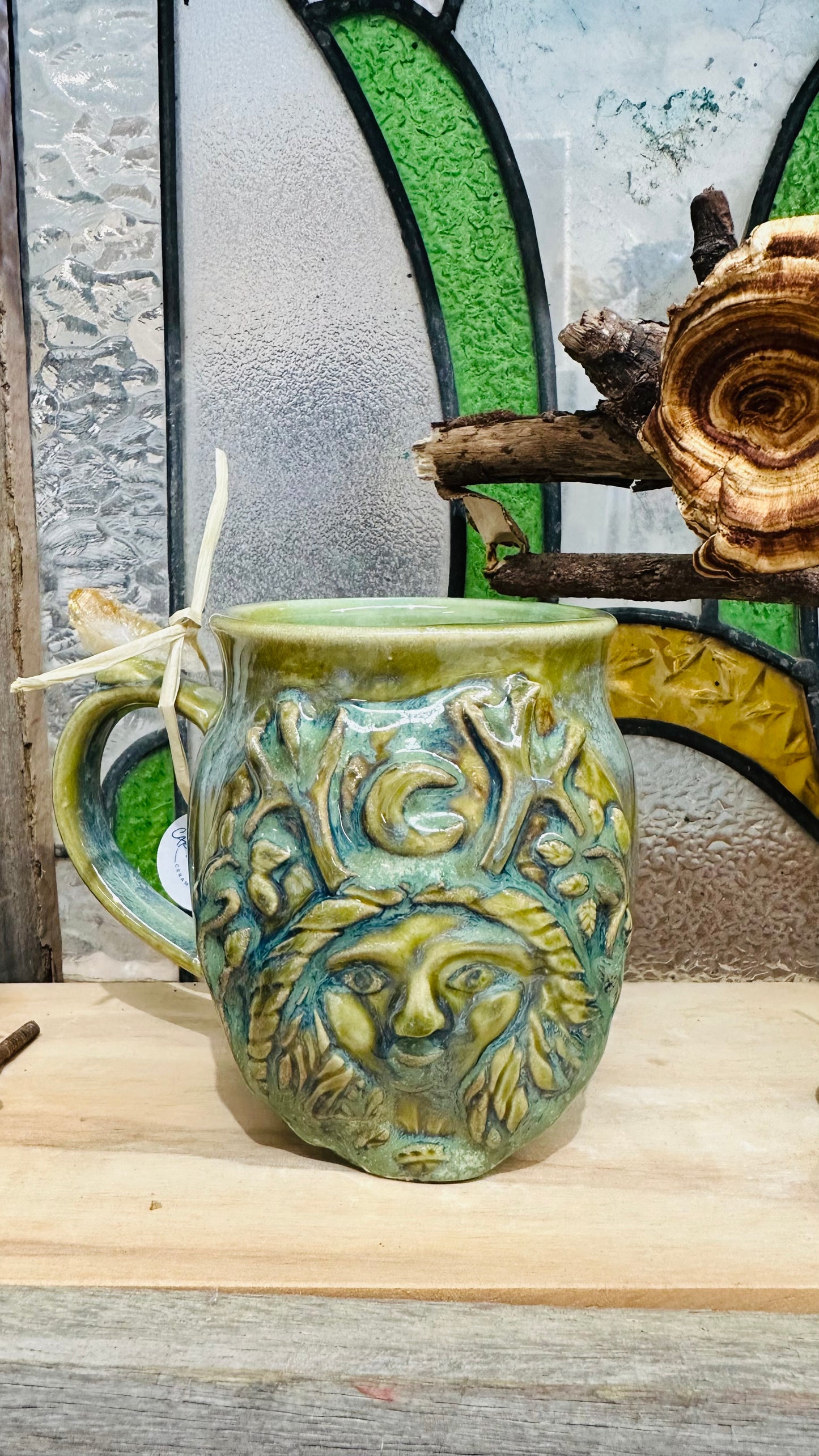 The Antlered Goddess, Elen of the Ways - Citrine Crystal Mug