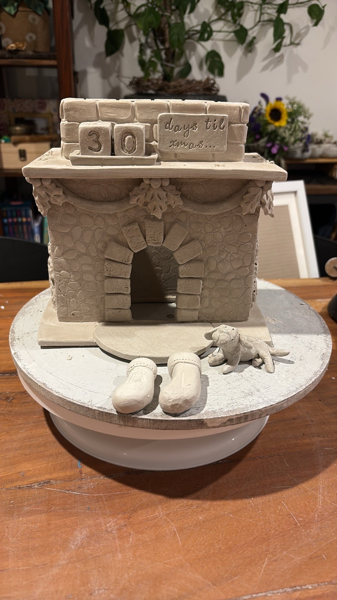 Saturday 28th November 9am - 3pm - Pottery Handbuilt Christmas Fireplace
