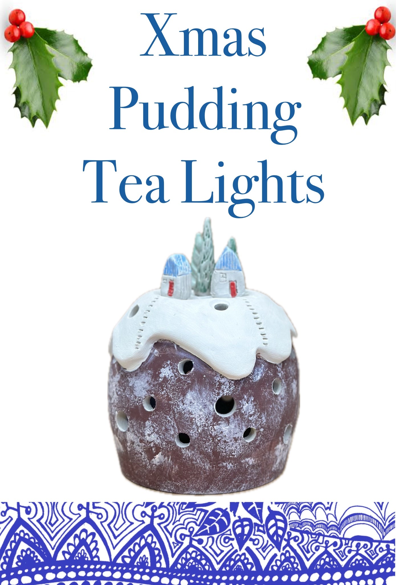 Christmas Pottery Workshop! Create your own Xmas Pudding tea light. Sunday 17th November 1-3pm