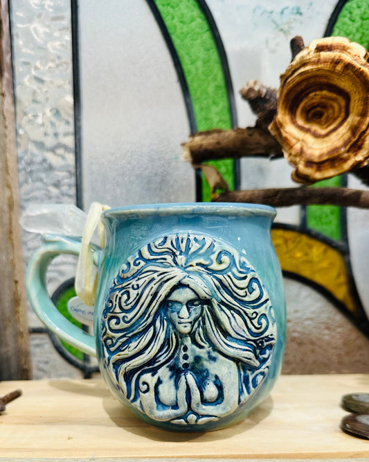Ocean Goddess Quartz Crystal Mug