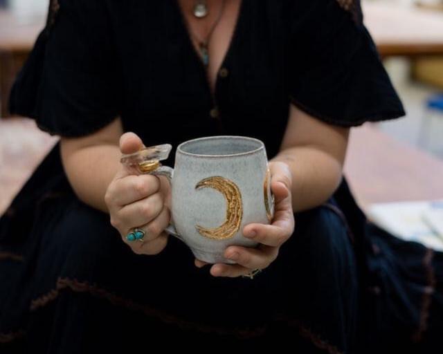 Sun and Moon Quartz Wand Crystal Mug