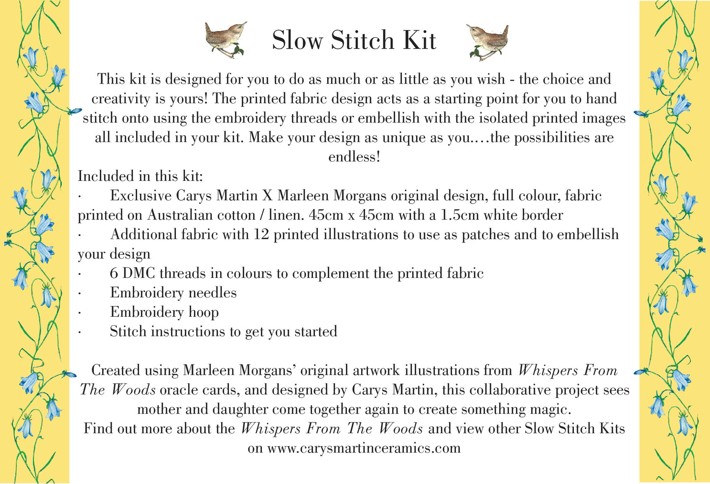 Honeysuckle and Hare Slow Stitch Kit