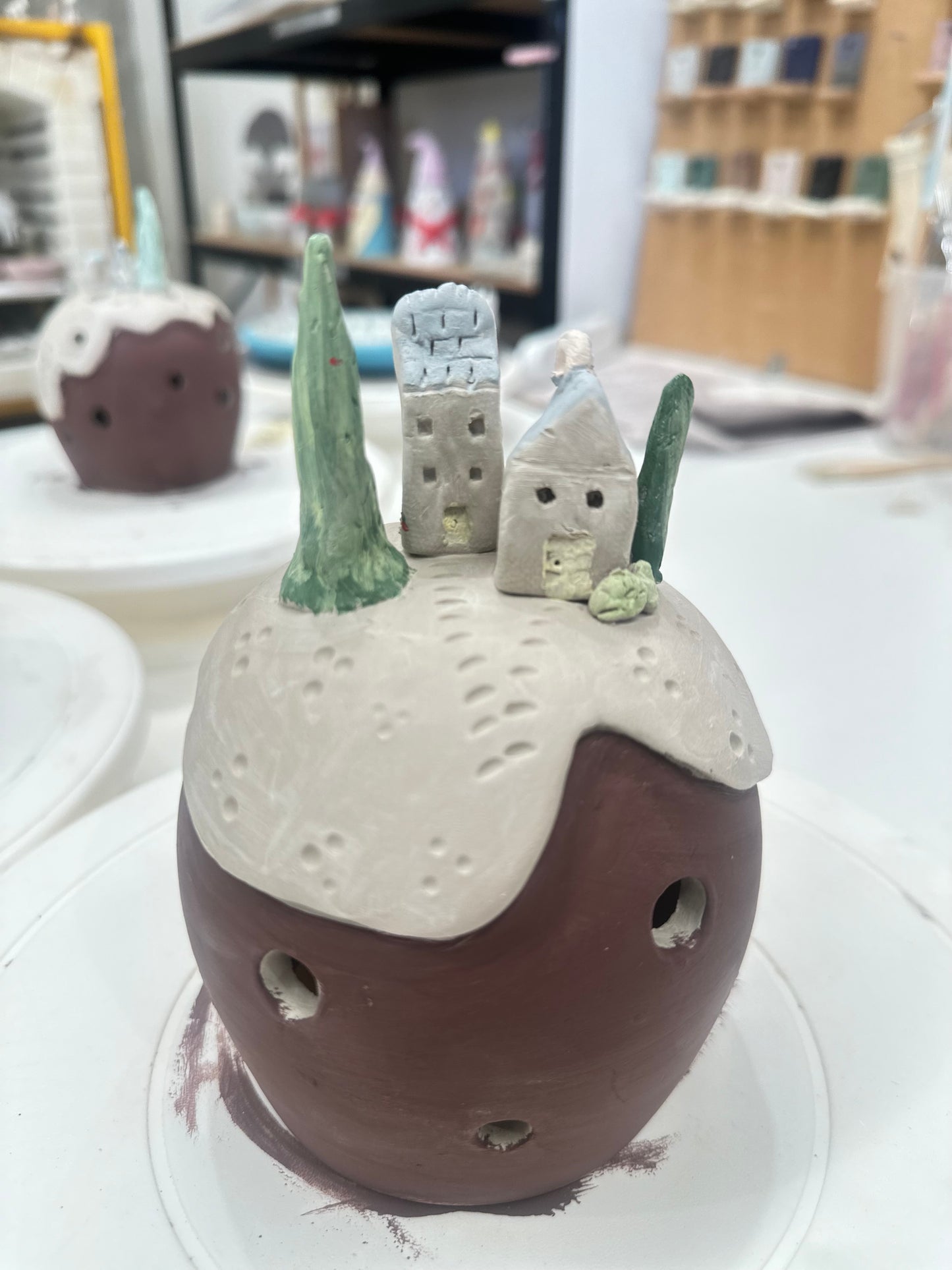 Christmas Pudding Tealight & Festive Dome