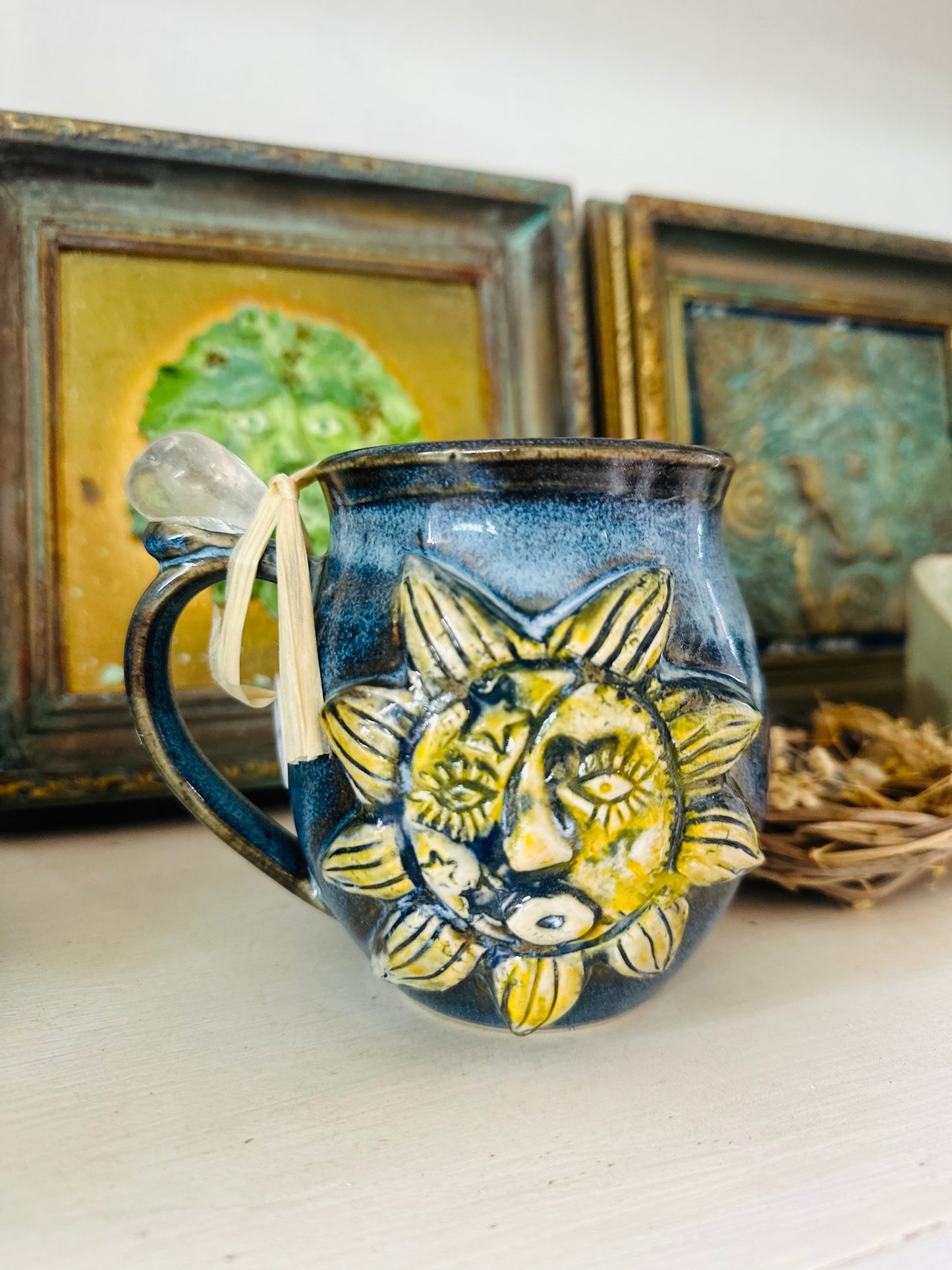 Celestial Sun and Moon Quartz Crystal Mug