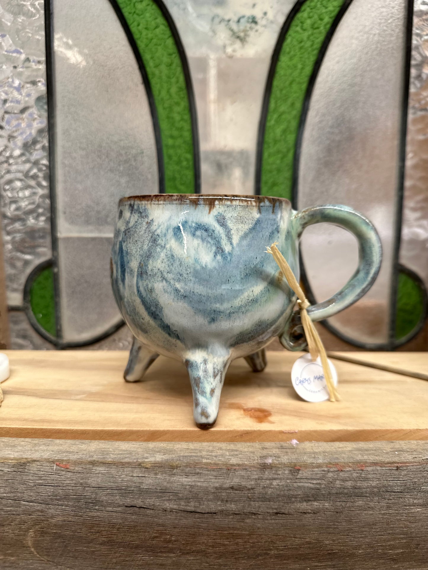 Cauldron Crystal Cup – Goddess with Quartz, Celestite &amp; Toadstool