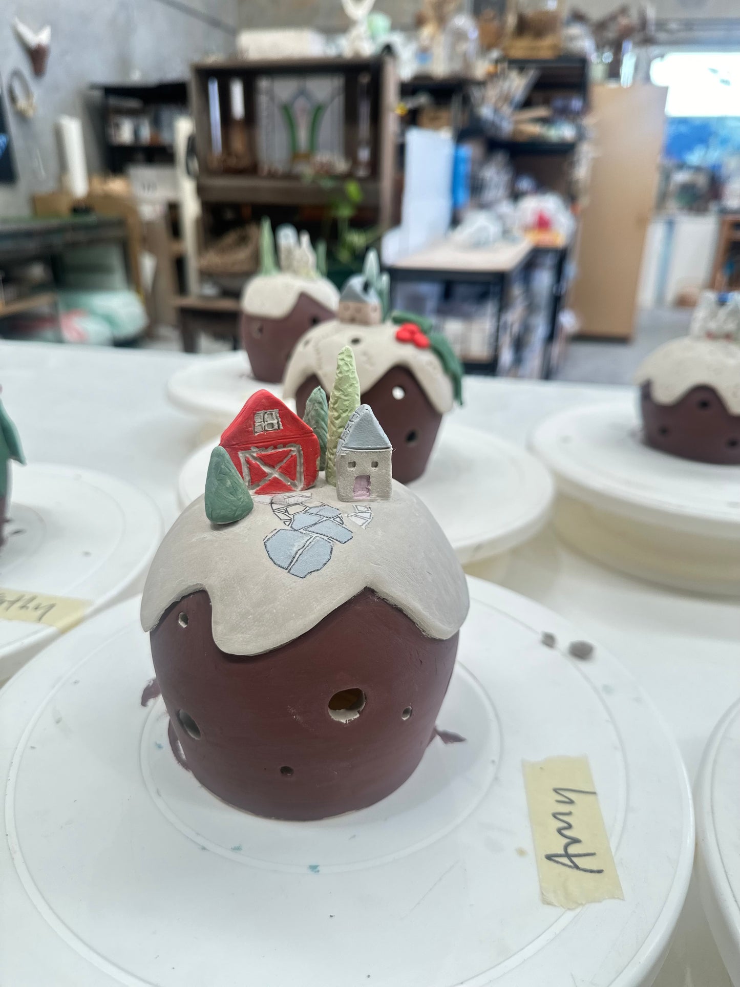 Christmas Pudding Tealight & Festive Dome
