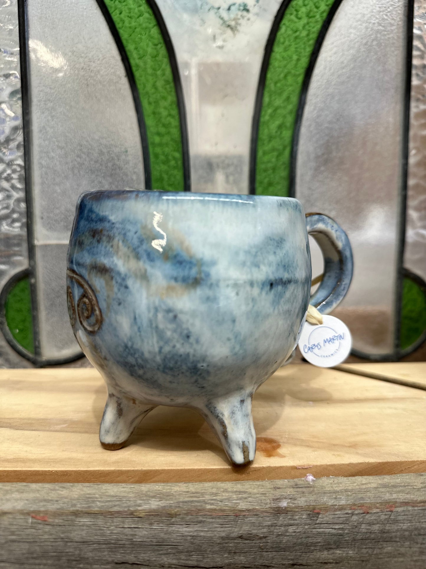 Cauldron Crystal Cup – Raven Goddess with Quartz Point