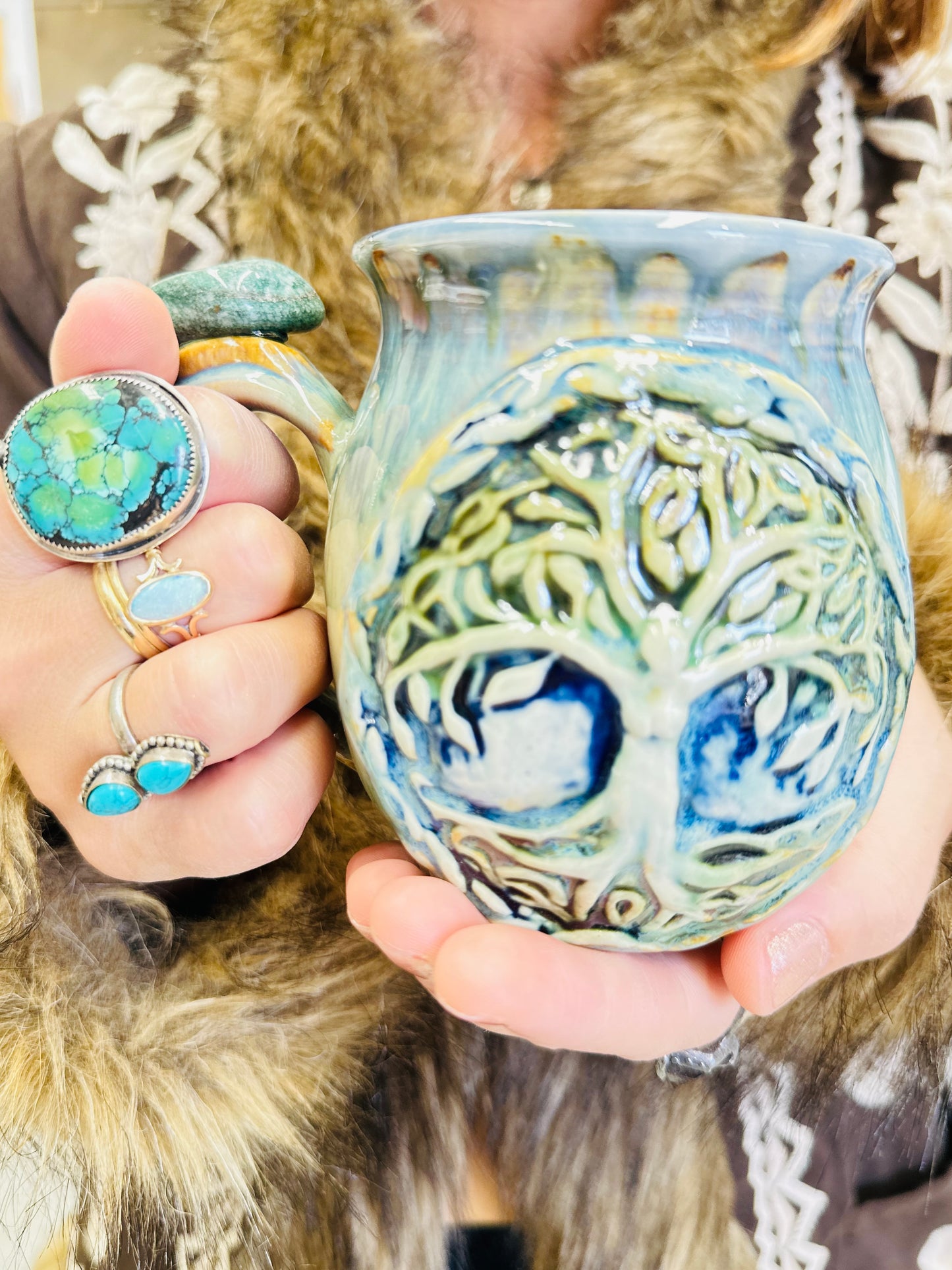 Tree Of Life Aventurine Crystal Mug