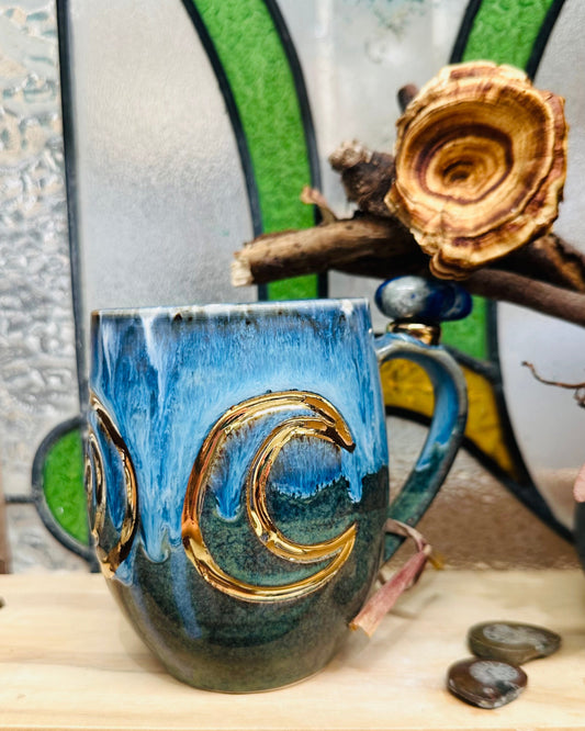Lapis Lazuli Triple Goddess Crystal Mug