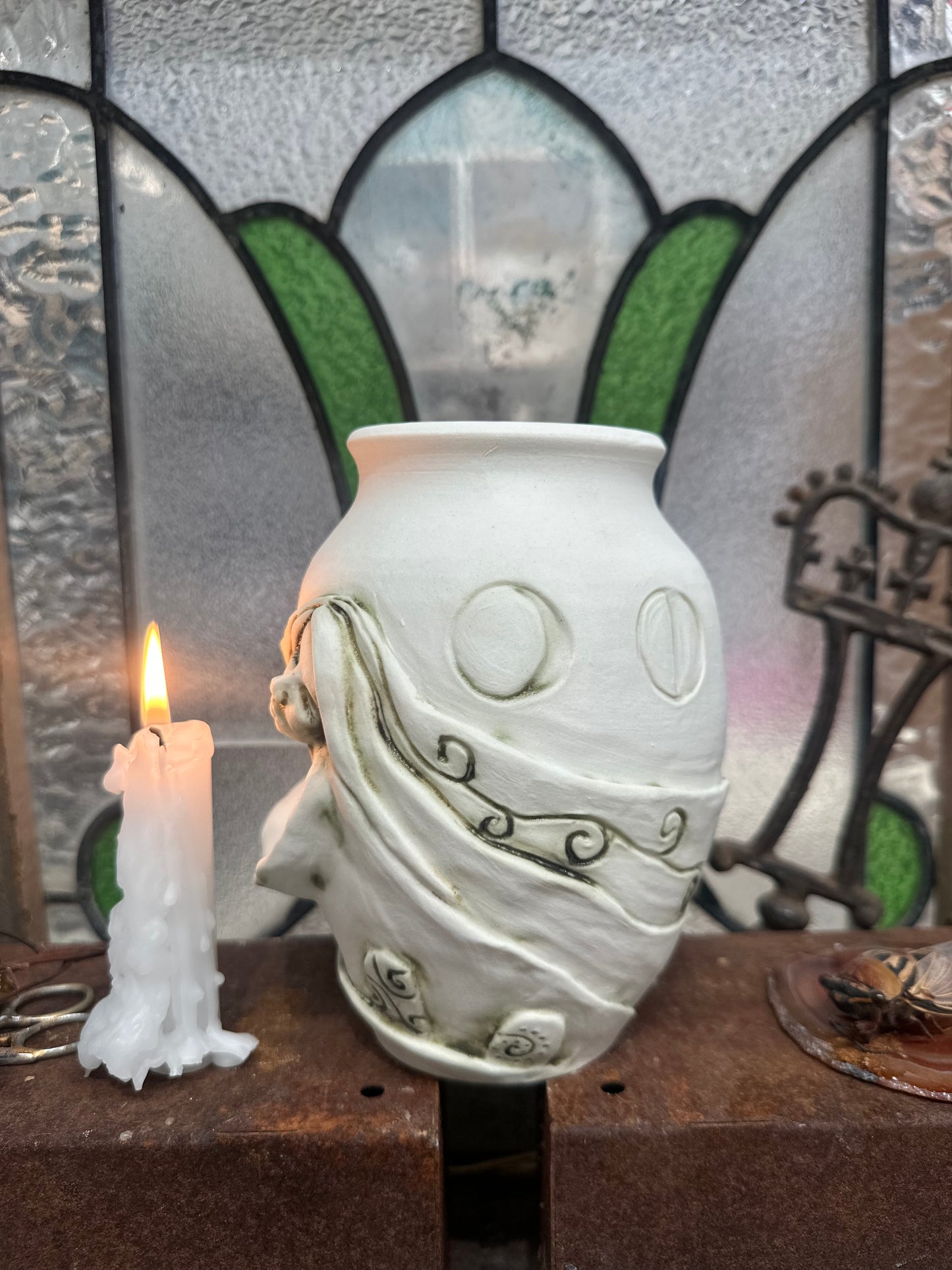 🌙 Goddess of the Standing Circles - Porcelain Vase