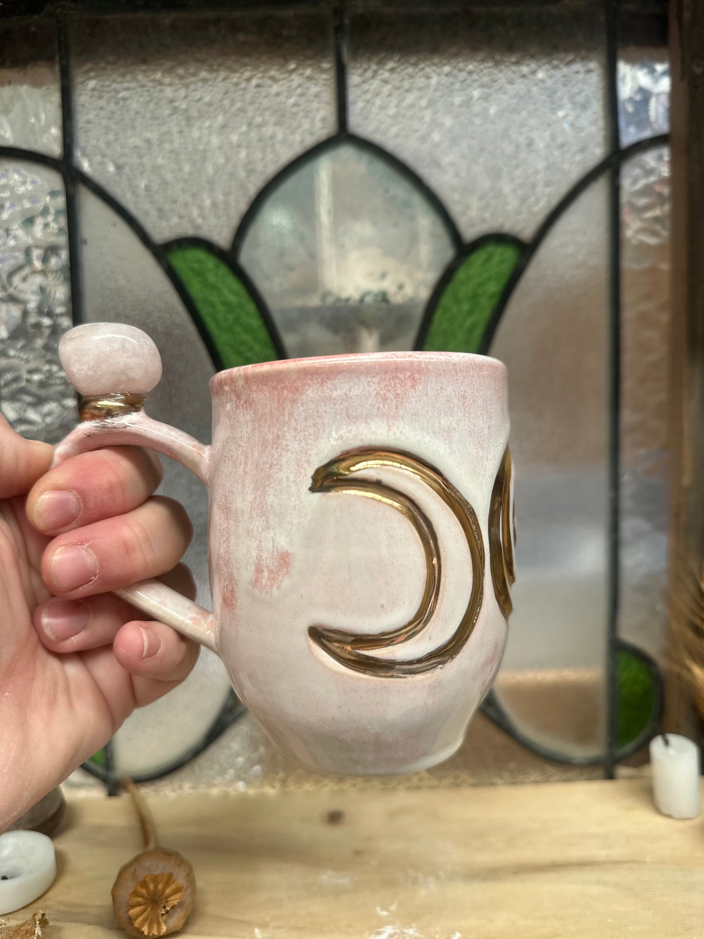Rose Quartz Crystal Cup