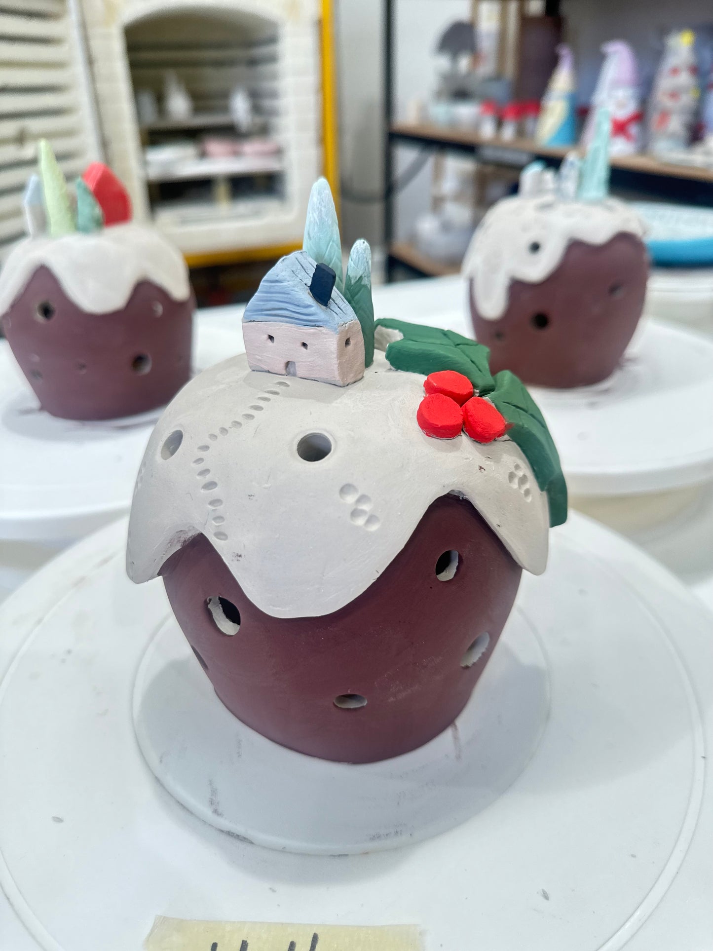 Christmas Pudding Tealight & Festive Dome