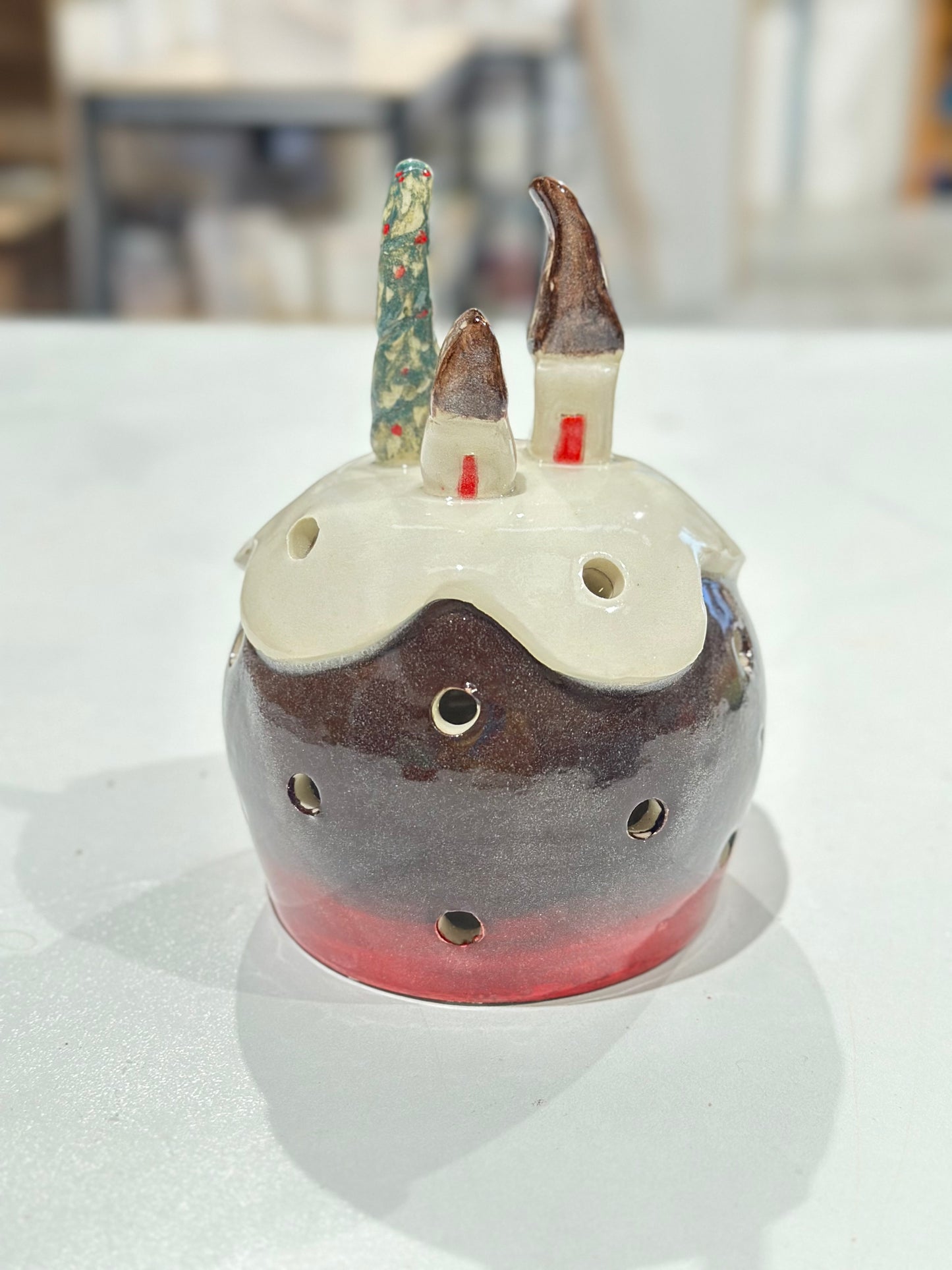 Christmas Pottery Workshop! Create your own Xmas Pudding tea light. Sunday 17th November 1-3pm