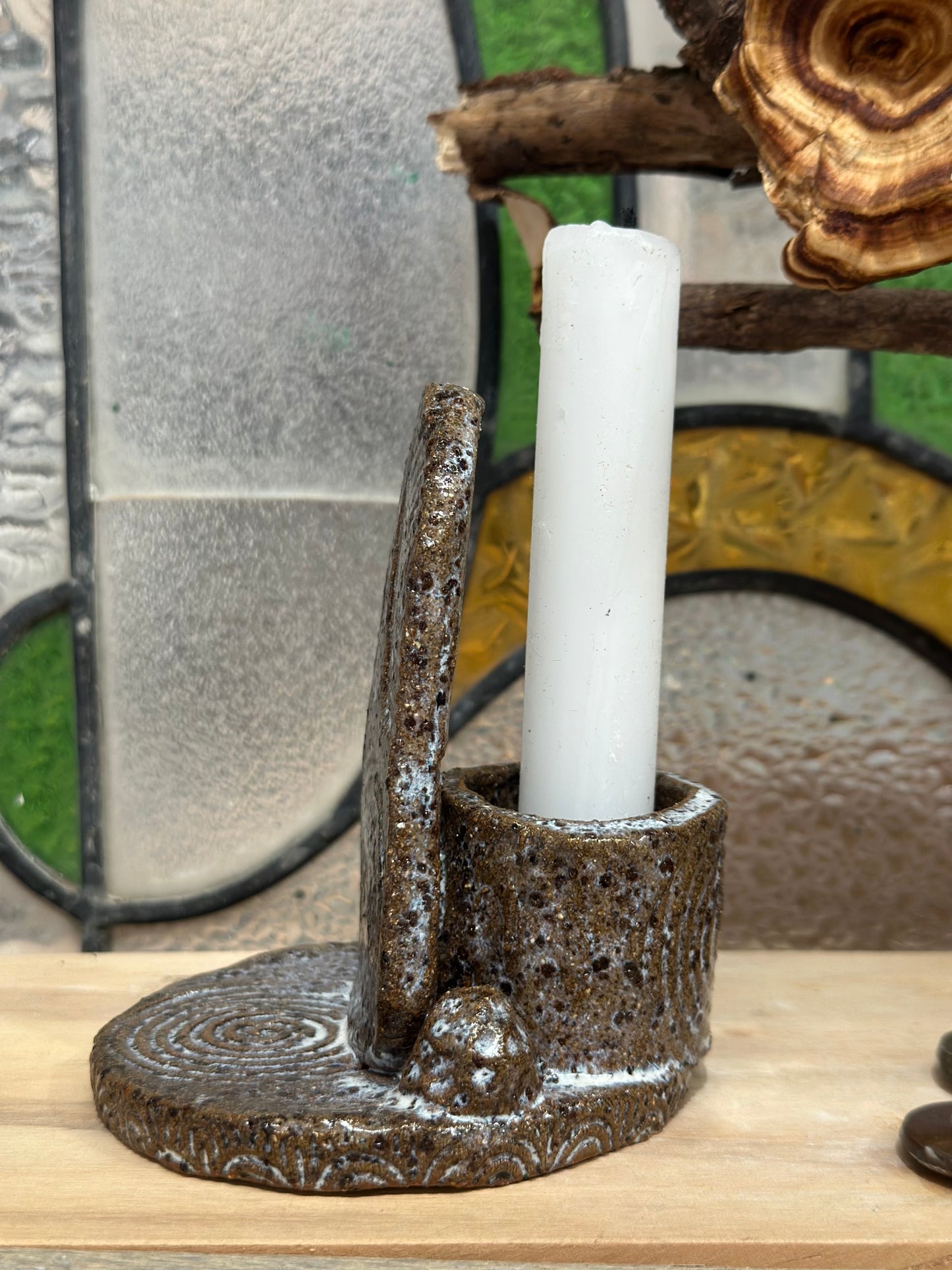 Standing Stone Candle & Smudge Holder