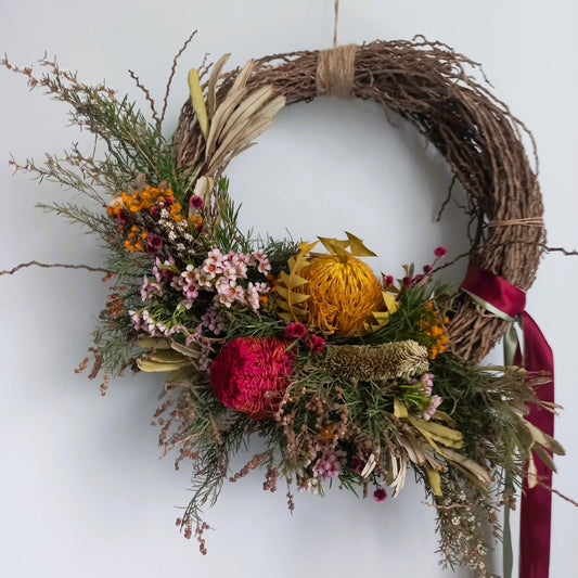 Blak Botanicals - Native Floral Wreath or Table Piece Workshop. Sunday 14th Dec 10am - 12noon