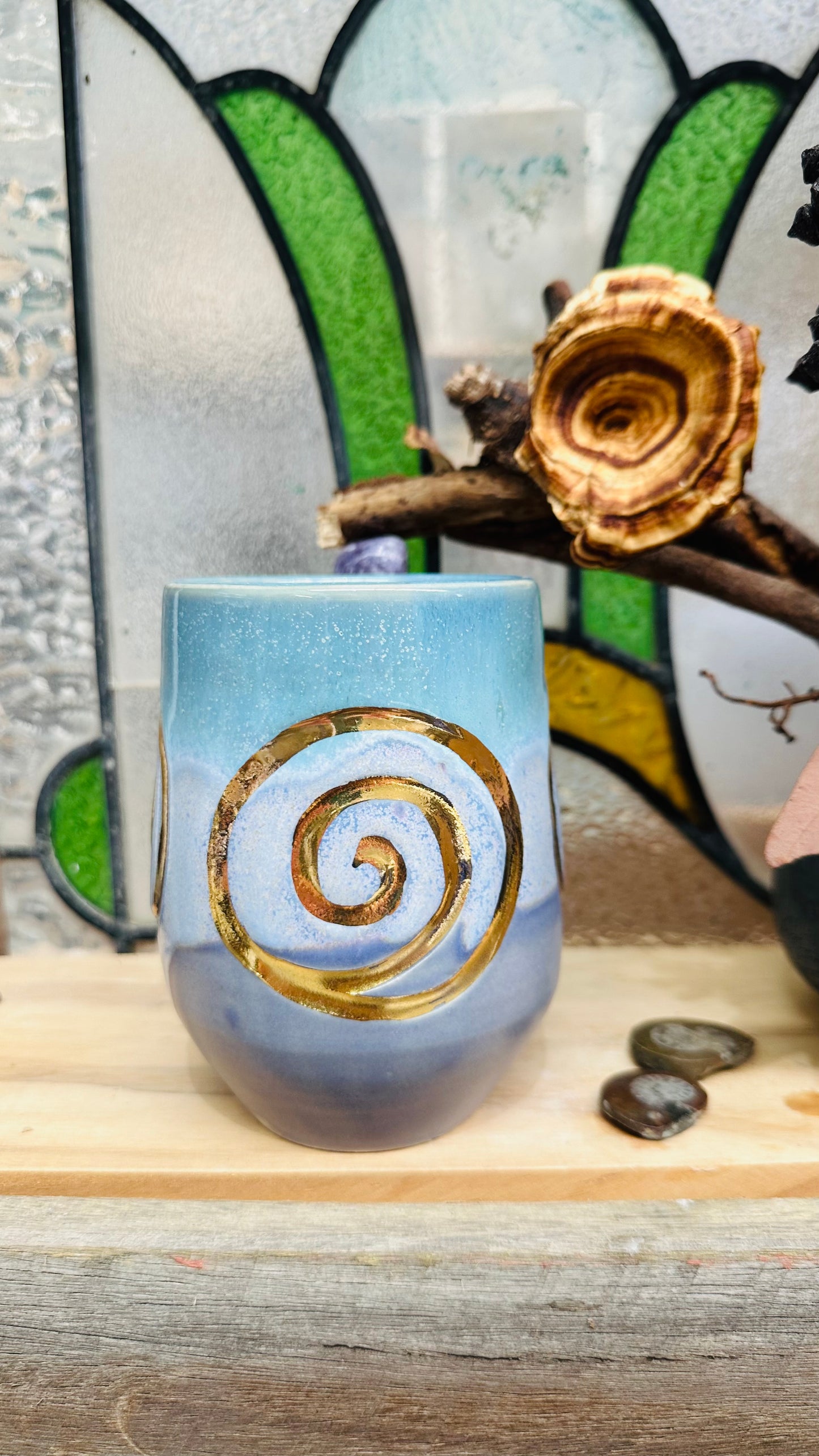 Lepidolite Triple Goddess Crystal Mug