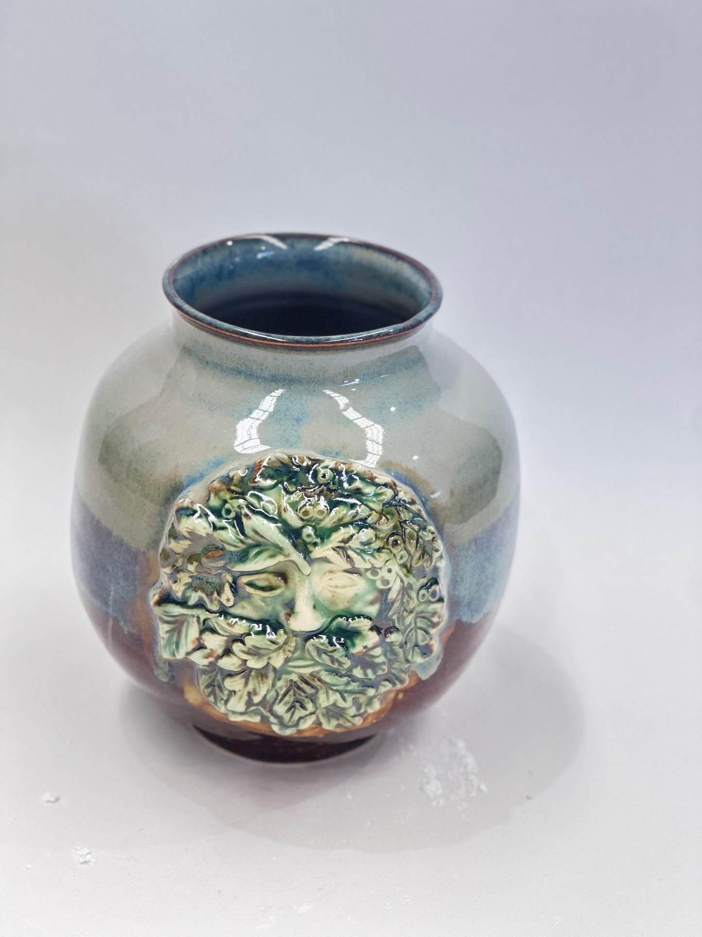 Green Man Vase